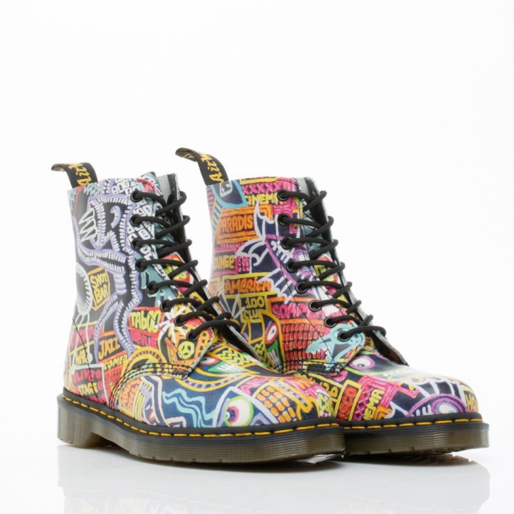 Dr. Martens X Mark Wigan In Multi Kaboom Pascal Womens